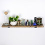 Hanah Home Lam010 Estantería de Pared de Madera y Metal Negro y Nogal